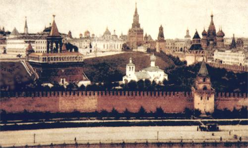 Южная панорама Кремля с церковью Константина и Елены. Фото начала 20 века 